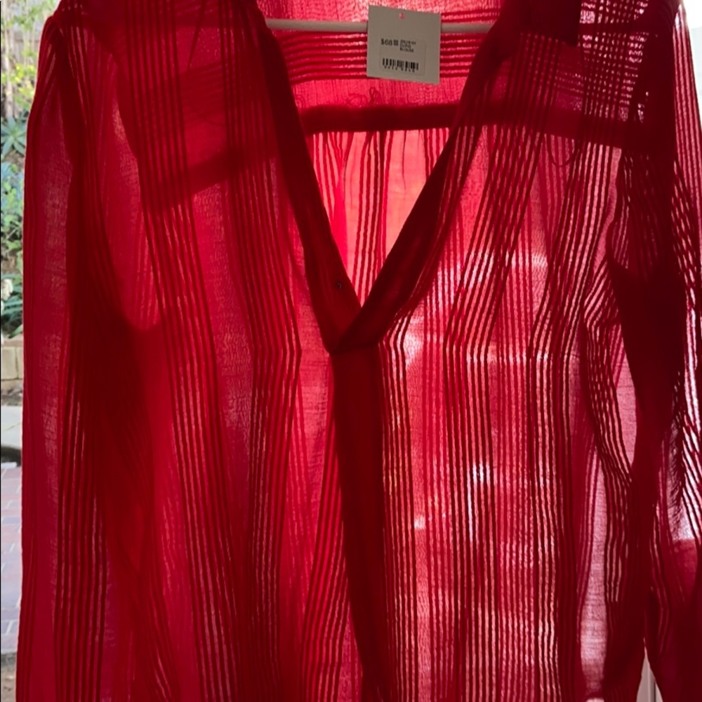Bright Red Blouse